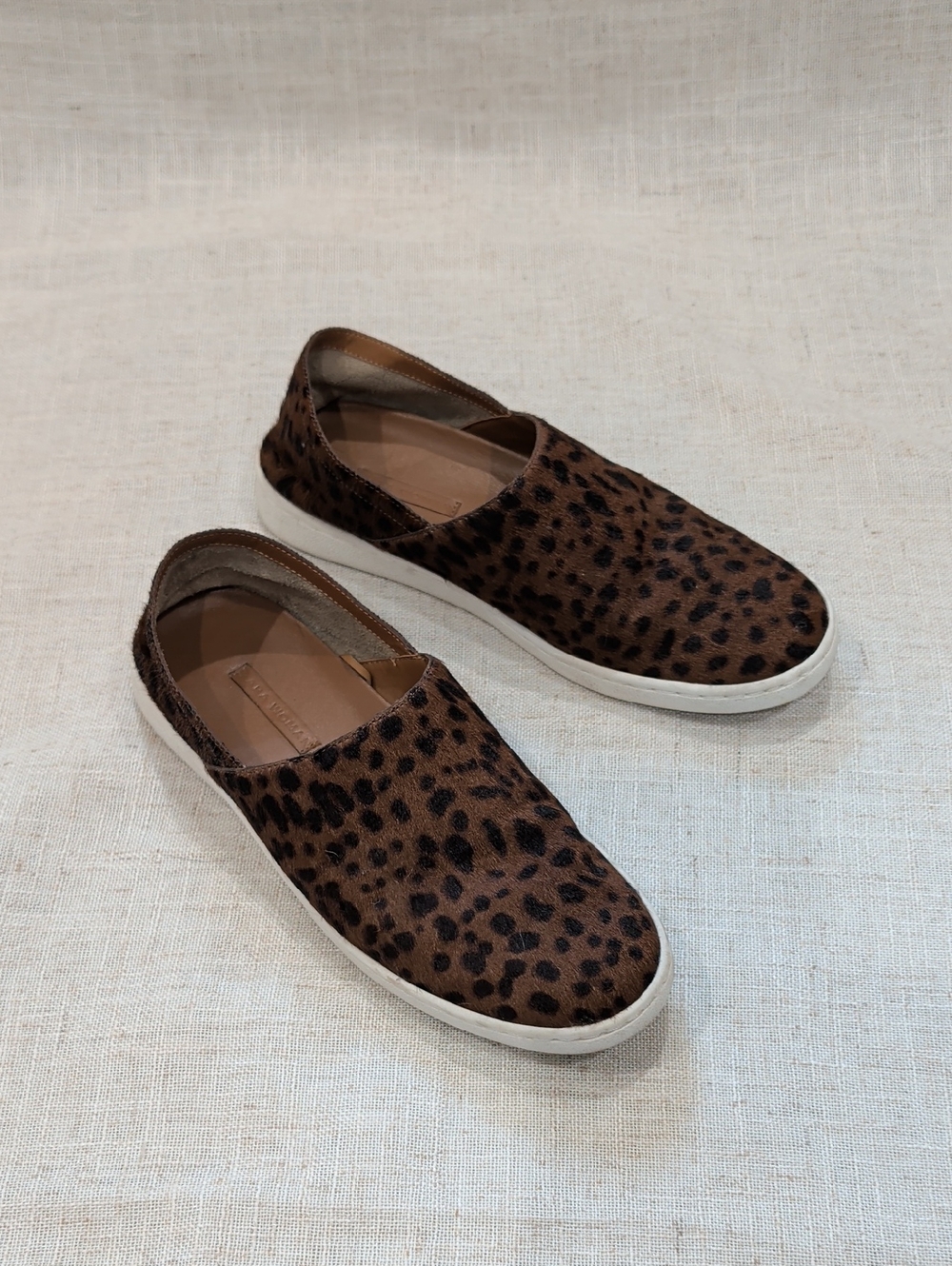 Zara Brown Leopard Print Slip-On Sneakers